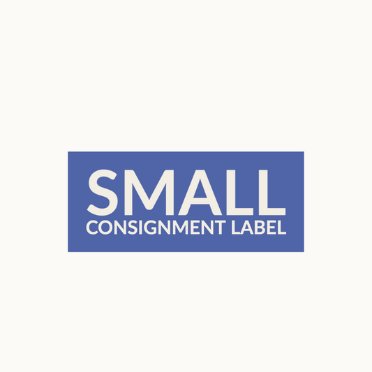 Small Consignment Shipping Label Max 12″ x 12″ x 6″